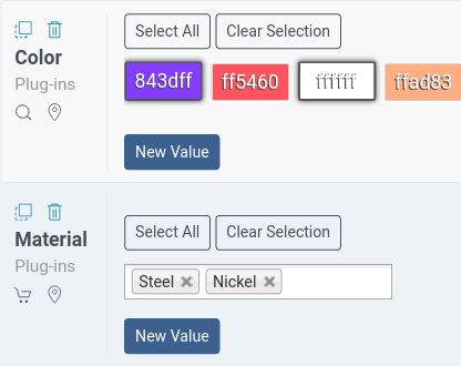 custom fields selection in Virtuemart product